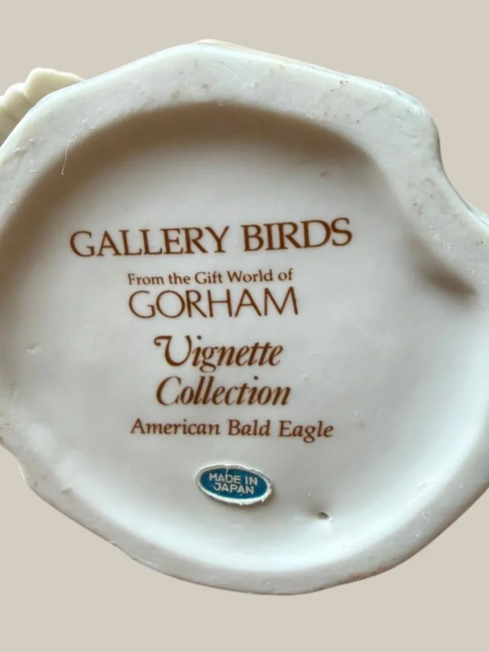 Gorham Gallery Birds American Bald Eagle Figurine Vignette Japan Vintage 5